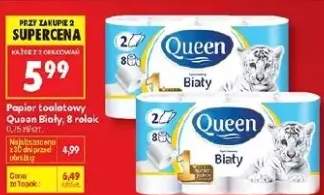 Papier toaletowy Queen Biały