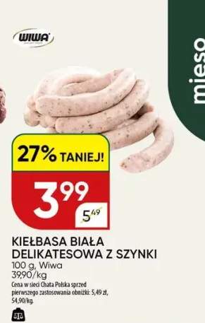 Kiełbasa biała delikatesowa z szynki