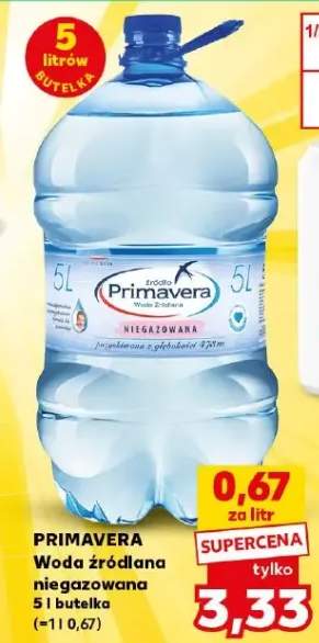 Woda źródlana niegazowana