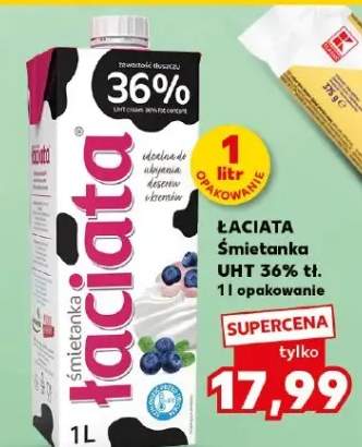 Mleko Łaciata śmietanka UHT 36% tł.