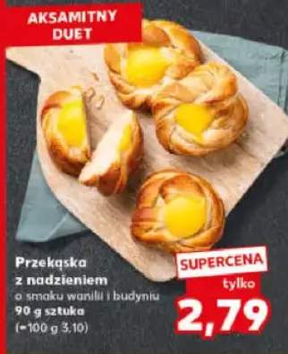 Przekąska z nadzieniem o smaku wanilii i budyniu