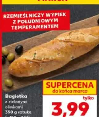 Bagietka z zielonymi oliwkami