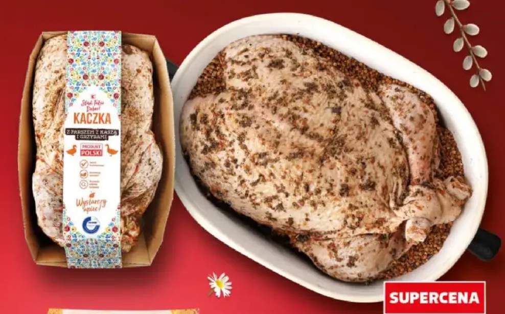 Kaczka z farszem z kaszą i grzybami