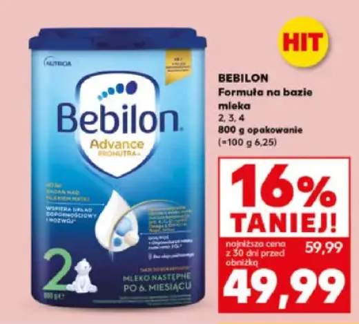 Formuła na bazie mleka 2, 3, 4 800g opakowanie