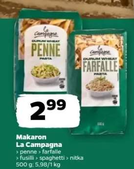 Makaron penne, farfalle, fusilli, spaghetti, nitka