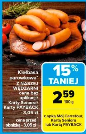 Kiełbasa parowkowa z naszej wędzarni