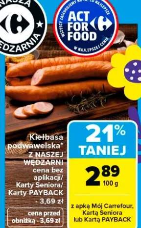 Kiełbasa podwawelska z naszej wędzarni