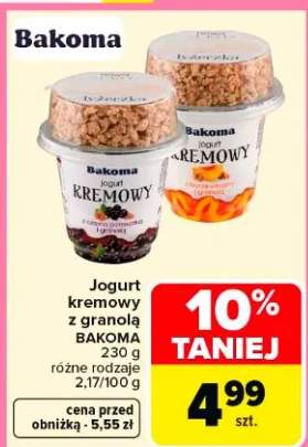 Jogurt kremowy z granolą