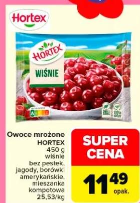 Owoce mrożone wiśnie bez pestek jagody borówka amerykańskie, maliny mieszanka kompotowa