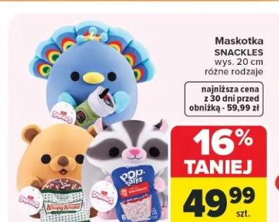Maskotka Snackles wys. 20 cm różne rodzaje