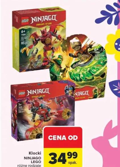 Klocki NINJAGO LEGO różne rodzaje