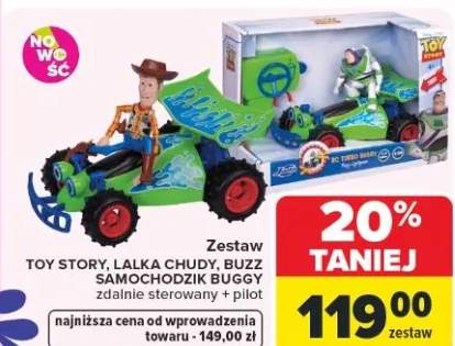 Zestaw Toy Story lalka Chudy Buzz samochodzik Buggy zdalnie sterowany + pilot