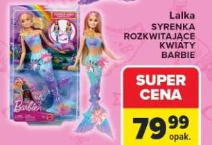 Lalka syrenka rozkwitające kwiaty