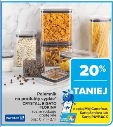 Pojemnik na produkty sypkie Crystal, Rigato, Florina różne rodzaje dostępne