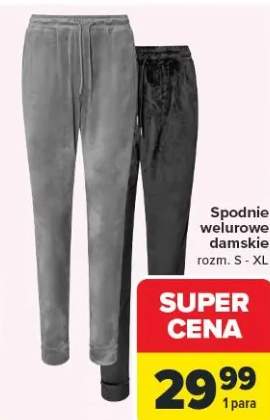 Spodnie welurowe damskie