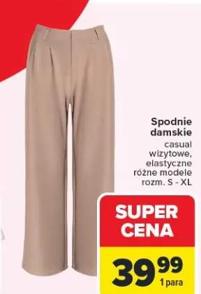 Spodnie damskie casual wiązywane, elastyczne