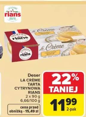 Deser la creme tarta cytrynowa