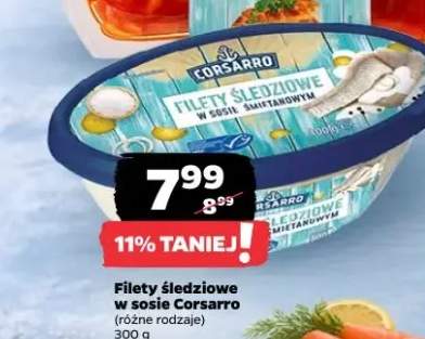 Filety śledziowe w sosie (różne rodzaje)