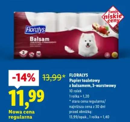 Papier toaletowy z balsamem, 3-warstwowy