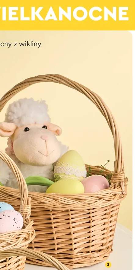 Koszyczek wielkanocny z wikliny duży