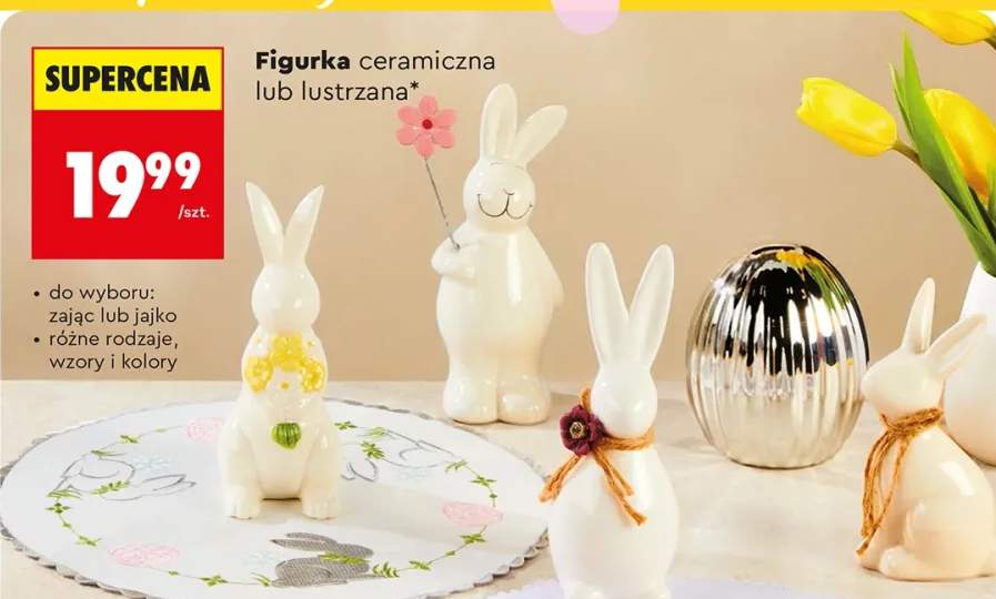 Figurka ceramiczna lub lustrzana