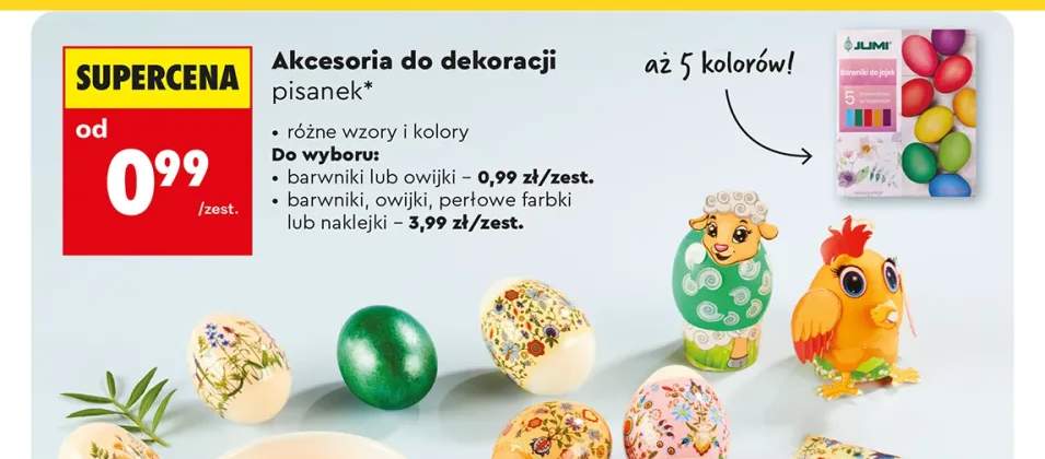 Barwniki lub owijki do dekoracji pisanek