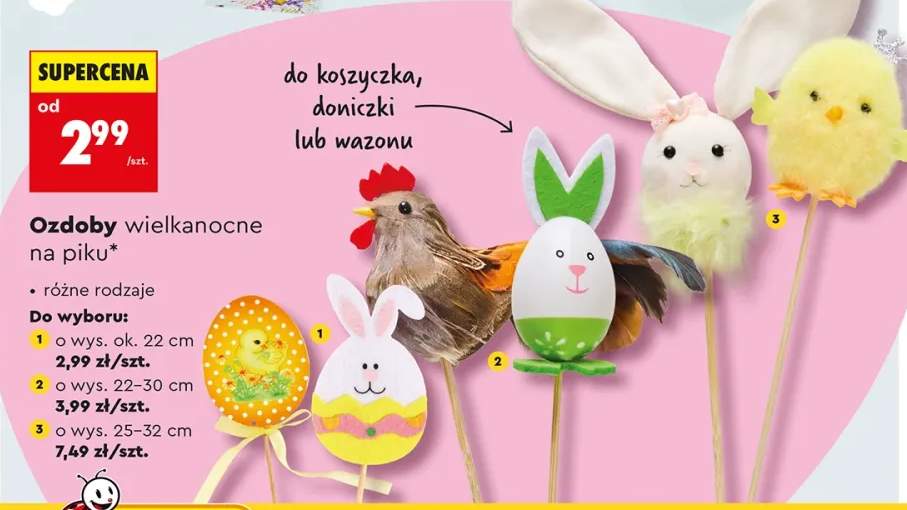 Ozdoby wielkanocne na piku 22 cm