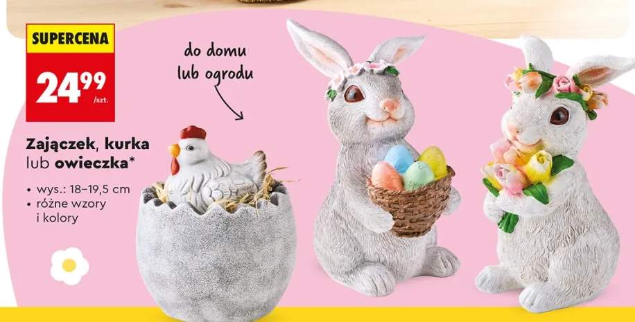 Zajączek, kurka lub owieczka 18-19,5 cm, różne wzory i kolory