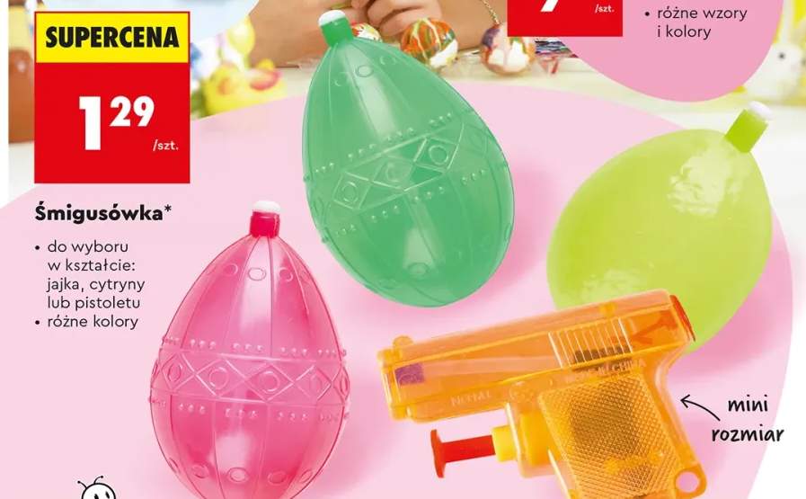 Śmigusówka do wyboru w kształcie: jajka, cytryny lub pistoletu