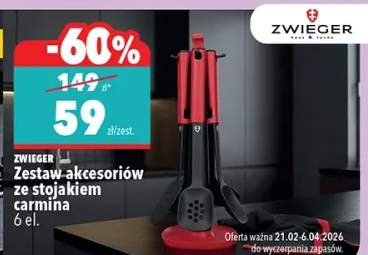 Zestaw akcesoriów ze stojakiem carmina 6 el.