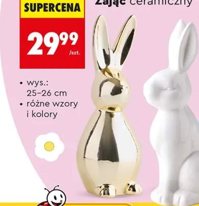 Zając ceramiczny 25-26 cm, różne wzory i kolory