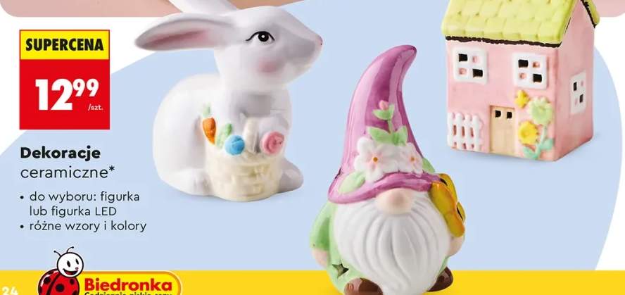 Dekoracje ceramiczne, różne wzory i kolory