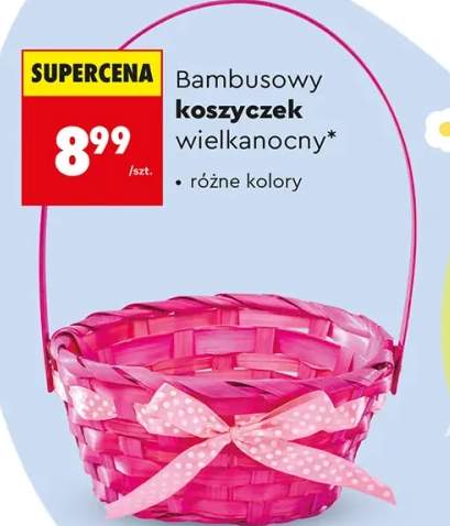 Bambusowy koszyczek wielkanocny różne kolory