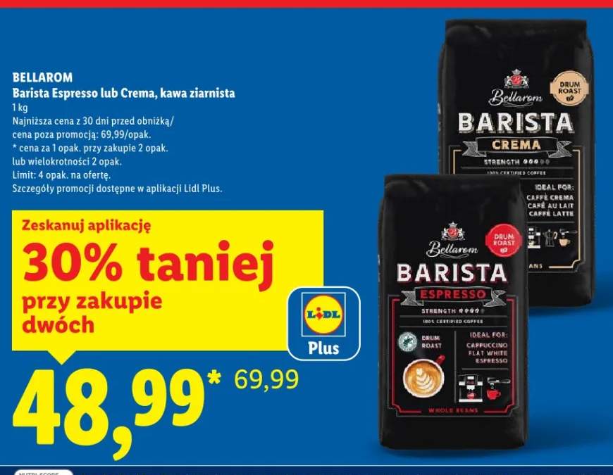 Kawa Barista Espresso lub Crema ziarnista