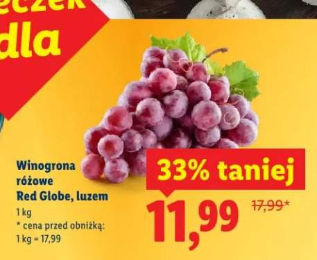 Winogrona różowe Red Globe, luzem