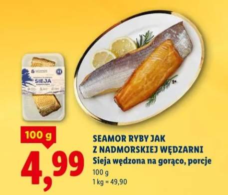 Sieja wędzona na gorąco, porcje
