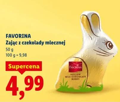 Zając z czekolady mlecznej