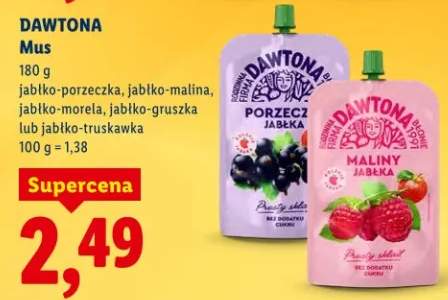 Mus jabłko-porzeczka, jabłko-malina, jabłko-morela, jabłko-gruszka lub jabłko-truskawka