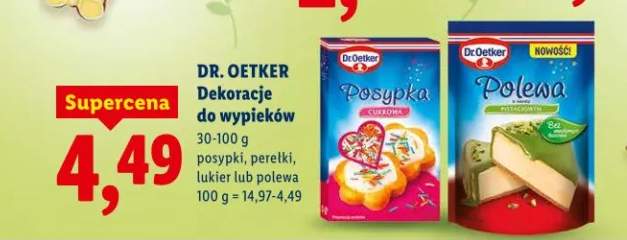 Dekoracje do wypieków posypki, perełki, lukier lub polewa