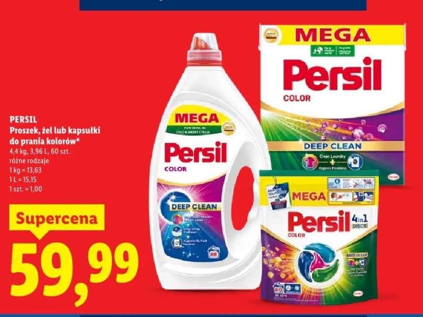 Proszek, żel lub kapsułki do prania kolorów