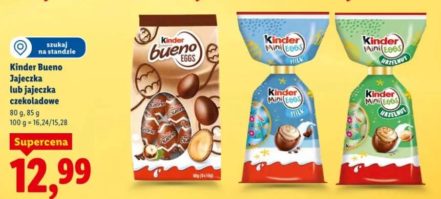 Bueno jajeczka lub jajeczka czekoladowe