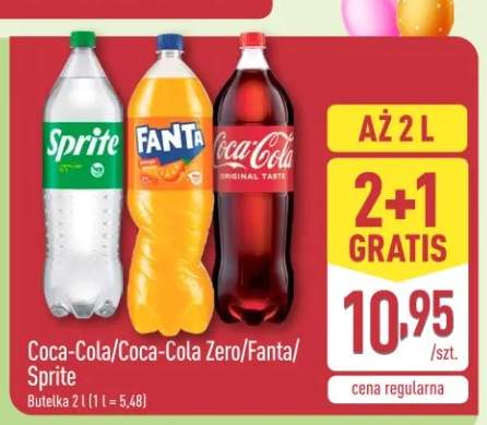 Napój Coca-Cola/Coca-Cola Zero/Fanta/Sprite