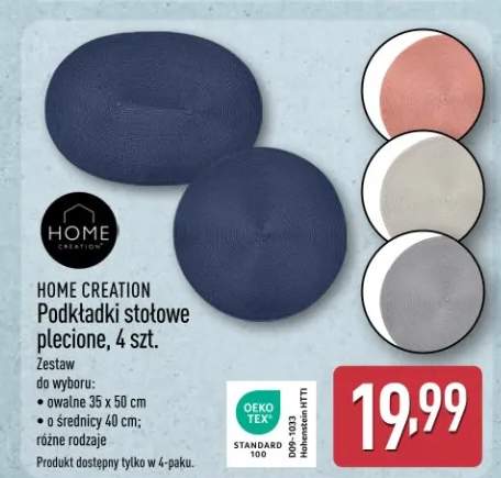 Podkładki stołowe plecione, 4 szt.