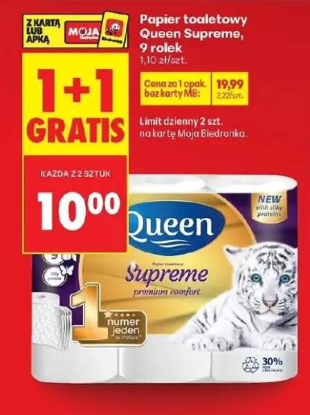 Papier toaletowy Supreme, 9 rolek