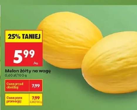 Melon żółty na wagę