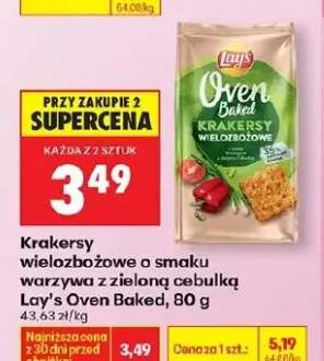 Krakersy wielozbożowe o smaku warzywa z zieloną cebulką Oven Baked