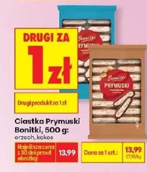 Ciastka Prymuski Bonitki, orzech, kokos
