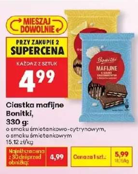 Ciastka mafjine o smaku śmietankowo-cytrynowym