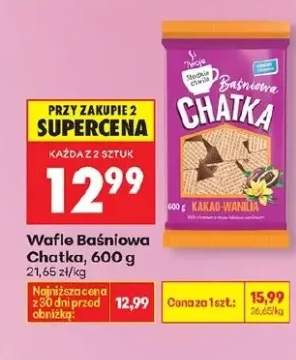 Wafle baśniowa chatka kakao-wanilia