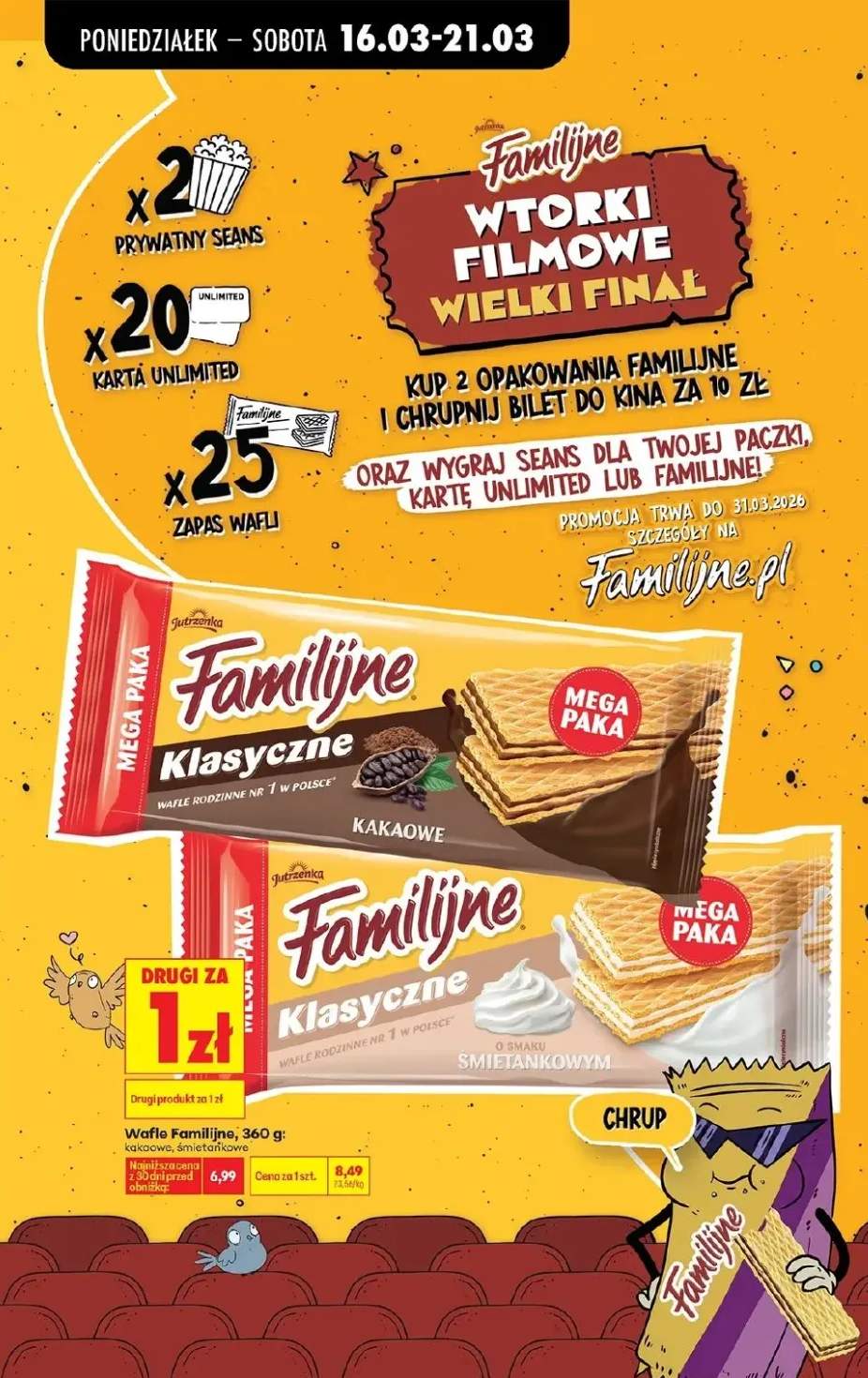 Wafle klasyczne kakaowe